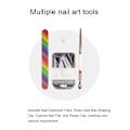 Miniatyrbild 7 av 11: Nagelförlängningskit Nagelpoleringsfil Nageltillsats Fiber Nagelkonstverktyg Transparent