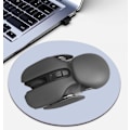 Miniatyrbilde 3 av 4: Oppladbar trådløs mus med 2,4 GHz Nano USB-mottaker, metallbase, ergonomisk optisk bærbar mus for PC, bærbar PC, datamaskin, nettbrett - sølvgrå