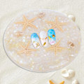 Miniatyrbild 5 av 9: Falska nagelspetsar displayplatta Ocean Starfish Shell Nail Art Display Shooting Tool Beige