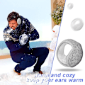 Miniatyrbild 4 av 6: 2 par Vikbara Öronvärmare Justerbara Stickade Öronmuffar med Fuzzy Fleece Foder Unisex Luddiga Vinter Öronmuffar