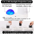 Miniatyrbilde 6 av 7: Ocean Star Sky Night Light Projector for Kid, Constellation Galaxy Projector, 360 Degree Rotating Nebula Starry Projection Lamp