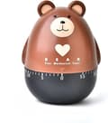 Cartoon Bear 60 Minuters Kök Timer Timer för Kök Bakning Matlagning, Klassrum, Badrum, Lärare och Barn (Brun)
