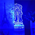 Miniatyrbillede 3 af 7: WJ Your Lie in April Kaori Miyazono Figur Natlamper 3D Optisk Illusion LED-lamper med Fjernbetjening & RGB Farver Skrivebordslamper (Lava Base)