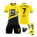 Miniatyrbild 1 av 2: 23/24 Dortmund Hemma Barn Fotbollströja Set med Strumpor och Skydd 7 REYNA M