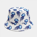 Miniatyrbillede 1 af 8: AVEKI Pakkelige Reversible Havdyr Trykte Fisker Bucket Solhat, Mange Mønstre