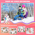 Miniatyrbild 4 av 9: Digitalkamera för barn, med 2,4 tum IPS LCD-skärm, 180° vändbar lins för selfiekamera för barn 3-10 år, julklapp/födelsedagspresent för pojkar och flickor