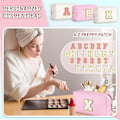 Miniatyrbillede 3 af 6: Makeup Taske med Initialer, Fødselsdagsgaver til Piger i Alderen 4 5 6 7 8 9 10 11 12 År, Personlig Preppy Kosmetiktaske | Toilet Taske i Læder