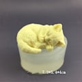 Miniatyrbillede 2 af 4: Kat Harpiksform Søvnig Kat Lysform Smykke Harpiksstøbeforme Håndlavet Silikonform til Harpikslysfremstilling Former Håndværk Suppli cat-sleeping