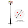 Miniatyrbild 10 av 11: 2 i 1 Bärbar 360° Rotation Bluetooth Selfie Stick Skrivbordsstativ med Spegel