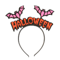 Miniatyrbillede 1 af 2: 3-pak Halloween-pandebånd til børns maskerade-fest, show-artikler, dekorationer, børnegaver (silikone-pink flagermus-pandebånd)