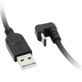 Miniatyrbillede 1 af 5: USB Type C-kabel U-formet, 180 graders vinkel USB C hurtig datasynkronisering opladningskabel USB A til USB-C hurtig opladerledning til de fleste Type C-enheder - sort 1 fod/30 cm