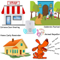 Miniatyrbild 2 av 5: 2 st PIR Infraröd Rörelsesensor Aktiverad Inspelningsbar Röst Ljudspelare Entré Välkommen Dörrklocka för Butik Butik med USB-kabel, Ladda ner MP3-filer F