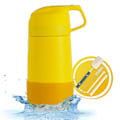 Miniatyrbilde 1 av 5: Barnevannsflaske med sugerør 400 ml, BPA-fri rustfritt stål drikkeflaske termos, dobbel termos for skole, gaver, reiser (gul)