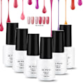 Miniatyrbillede 5 af 9: 6 stk. 7 ml neglelak glitter skinne soak off langtidsholdbar UV LED gel polish manicure (RCTC6-03)