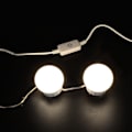 Miniatyrbillede 2 af 11: LED-pære spejl lys forfængelighed USB touch switch spejl lampe kit linse forlygte pærer kit 2 pærer