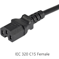 Miniatyrbild 3 av 5: 2PCS 0,3 m IEC 320 C14 till Dual IEC 320 C15 Hon Splitter Förlängningskabel för Router, Nätverksswitch, Dator (c14-2xc15)