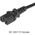 Miniatyrbillede 3 af 5: 3 stk. 0,3 m IEC 320 C14 til dobbelt IEC 320 C15 hun-splitter forlængerkabel til router, netværksswitch, computer (c14-2xc15)