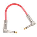 Miniatyrbilde 9 av 11: 6 stk gitarpatchkabel 6 tommer 6,35 mm rettvinklet lydkabel for effektpedal mikser forsterker elektriske gitarer basser rød