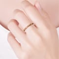 Miniatyrbillede 4 af 5: Ringe til kvinder Frosted rustfrit stål Kvinders statement ringe 2mm ----Rose Gold （ Størrelse  6 ）