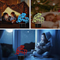 Miniatyrbilde 3 av 6: JUSTUP Chameleon  Animal 3D nattlys illusjonslampe for jenter gutter menn kvinner 16 farger endring med fjernkontroll