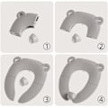 Miniatyrbillede 4 af 6: Bærbart børnevenligt toiletsæde, dyreformet foldbar pottetræningspude med robust skridsikkert greb, let at rengøre design til H grey