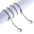 Miniatyrbilde 1 av 4: Briller Lanyard Brille Stropp for Kvinner Svart Måne Anheng Maske Kjeder Mote Solbrille Stropper Briller Ledning