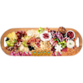 Miniatyrbilde 3 av 8: LUX Amerikansk eiketre Oversized Charcuterie Board Ekstra lang 26\" x 8,7\" | Ostebrett med håndtak | Fruktbeitefat | Servering