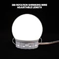 Miniatyrbillede 8 af 11: LED-pære spejl lys forfængelighed USB touch switch spejl lampe kit linse forlygte pærer kit 2 pærer
