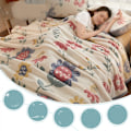 Pikkukuva 3 / 3: Fleece-peitto (47”x79”) Pehmeä ja pörröinen, erittäin pehmeä, kääntökäyttöinen mikrokuitupeitto sohvalle, sängylle, sohvalle, erittäin ylellinen ja lämmin