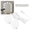 Miniatyrbillede 10 af 11: LED-pære spejl lys forfængelighed USB touch switch spejl lampe kit linse forlygte pærer kit 2 pærer