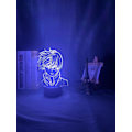 Miniatyrbillede 3 af 5: Anime My Hero Academia Shoto Todoroki Ansigtsdesign Natlampe til Børn Drenge Soveværelse Dekoration Akryl Bordlampe Gave, 16 Farver
