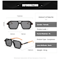 Miniatyrbilde 6 av 6: quare Oversized Solbriller for Kvinner Menn Flat Top Fashion Shades