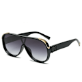 Miniatyrbillede 1 af 6: Flad top hiphop rapper retro aviator solbriller