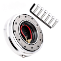 Miniatyrbild 1 av 5: Snabbkopplingsratt Kit Universal Racing Ratt Snabbkoppling Booster - Silver (En Del)