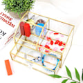 Miniatyrbillede 5 af 11: Transparent Glas Skrivebords Negle Gel Organizer Manicure Værktøj Opbevaringsbeholder