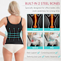 Miniatyrbillede 3 af 5: Taljetræner Korset til Kvinder Mavekontrol Sport Træning Body Shaper Sort XXL