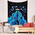 Pikkukuva 4 / 7: Wekity Boho-tyylinen seinävaate, esteettinen taide, kodin taustakangas, sisustuslahja, seinävaate olohuoneeseen ja makuuhuoneeseen (520-2, 59 x 79 tuumaa)