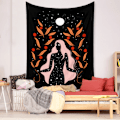 Pikkukuva 3 / 7: Wekity Boho-tyylinen seinävaate, esteettinen taide, kodin taustakangas, sisustuslahja, seinävaate olohuoneeseen ja makuuhuoneeseen (520-4, 59 x 79 tuumaa)