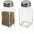 Miniatyrbillede 1 af 7: Salt- og pebersæt med rustfrie toppe, sæt af 2 (firkantede shakere) Square Shakers