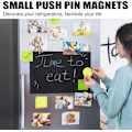 Pikkukuva 6 / 7: LOVIMAG Kultaiset Jääkaappimagneetti, 16 kpl Jääkaapin Magneetit Pienet Neodyymi Magneetit Valkotaululle, Vahvat Metalliset Push Pin Magneetit Magn