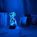 Miniatyrbillede 5 af 7: 3D Illusion Lampe Anime BOKUTO Figur Led Natlampe til Børns Soveværelse Dekoration Japansk Manga 7 Farve Touch/Fjernbetjening 16 Farver Skiftende RGB Volleybollpojke-A