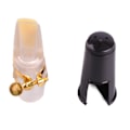 Miniatyrbillede 3 af 11: Alto Saxofon Mundstykke Kit Transparent Plast Guld Ligatur Sort Hætte E Flat Sax Instrument Tilbehør