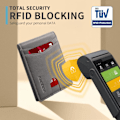 Miniatyrbild 5 av 7: Plånbok för män, kortfodral, smal RFID-läder, 2 ID-fönster med presentförpackning