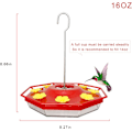 Miniatyrbillede 8 af 8: Kolibri Foderautomat med 8 Blomster Stil Fodring Porte Kolibri Foderautomat, Kolibri Foderautomater til Udendørs Hængende i Lyse Farver t