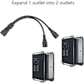 Miniatyrbild 4 av 5: 5PCS 0,3 m IEC 320 C14 till Dual IEC 320 C15 Hon Splitter Förlängningskabel för Router, Nätverksswitch, Dator (c14-2xc15)