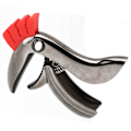 Miniatyrbillede 7 af 11: Fugleformet guitar capo i zinklegering - nemt skift mellem folk og pop - musikalsk instrument tilbehør - blank sort