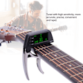 Miniatyrbild 7 av 9: Meideal 2 i 1 TCapo20 Capo Tuner med LCD för gitarr bas(svart)
