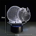 Miniatyrbillede 2 af 8: WJ Sengelampe Illusion LED Natlys 3D Natlys LED Illusion Stereo Næsehornsform Sengelampe Natlys Illusion LED Natlys Natlys