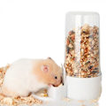 Miniatyrbild 1 av 4: Hamstermatare Liten Husdjursautomatisk Matdispenser Transparent Stående Matningsplastbehållare för Gerbil Suger Glider