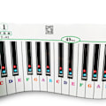 Pikkukuva 10 / 11: 88-näppäiminen Simuloitu Paperinen Elektroninen Keyboard-Tarra Lapsille Pianon Harjoitteluun (T-2)